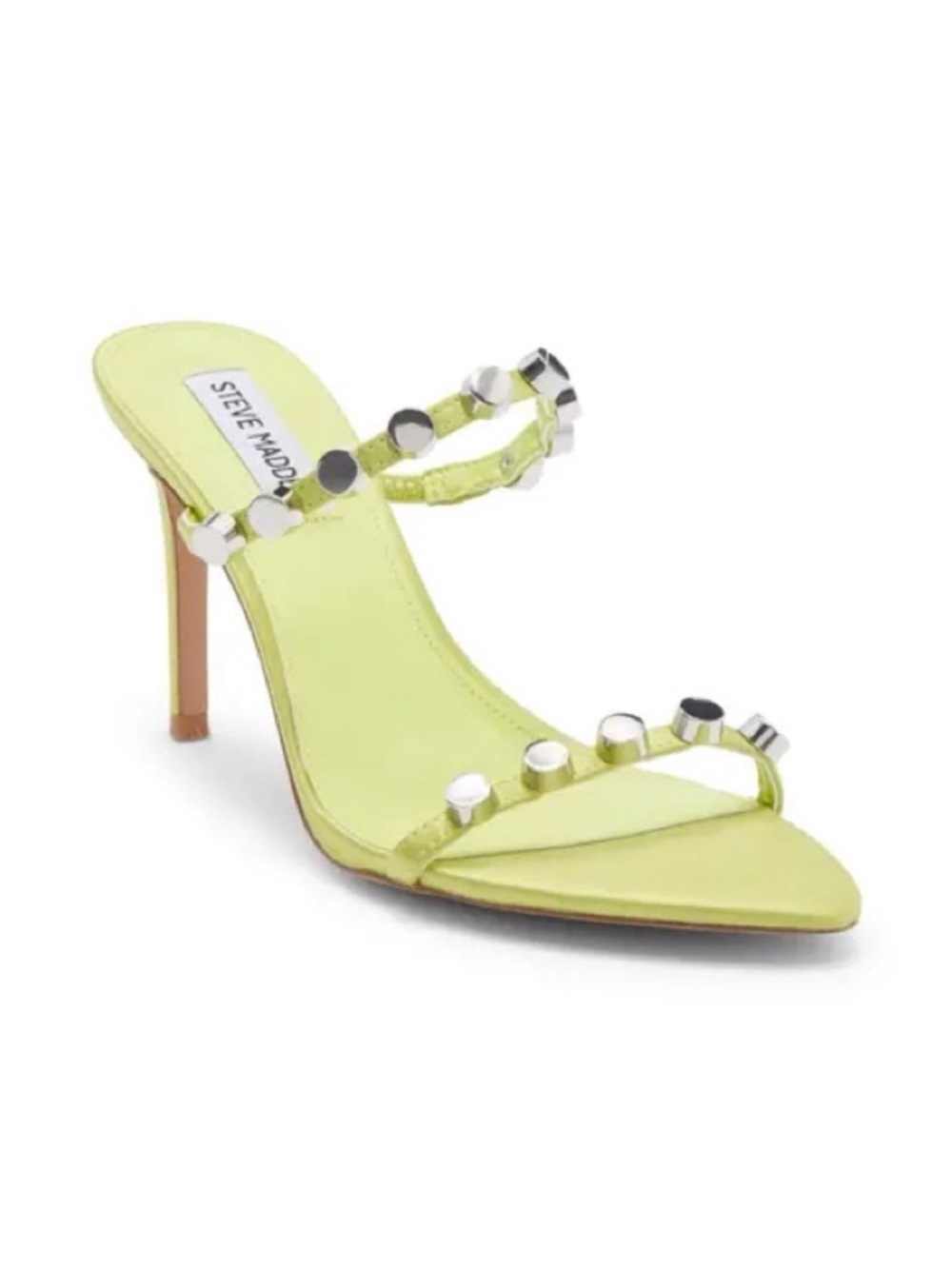 Steve Madden Lime Green Studded Stiletto Mule